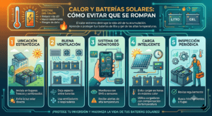 Calor y Baterías Solares: Cómo Evitar que se Rompan