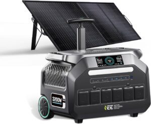 IEE 3200W Estación de Energía Portátil con Panel Solar 200W