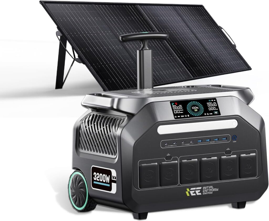 IEE 3200W Estación de Energía Portátil con Panel Solar 200W