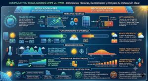 Reguladores MPPT vs PWM: Cuándo Pagar la Diferencia