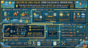Sección de Cable Solar: Cómo Calcular el Grosor Ideal