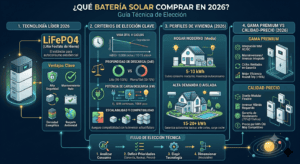 ¿Qué batería solar comprar en 2026? Guía técnica de elección