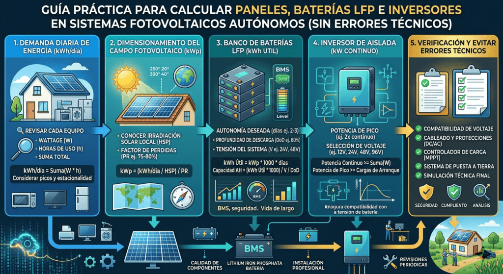 instalación solar aislada