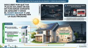 qué pasa si se va la luz y tienes paneles solares