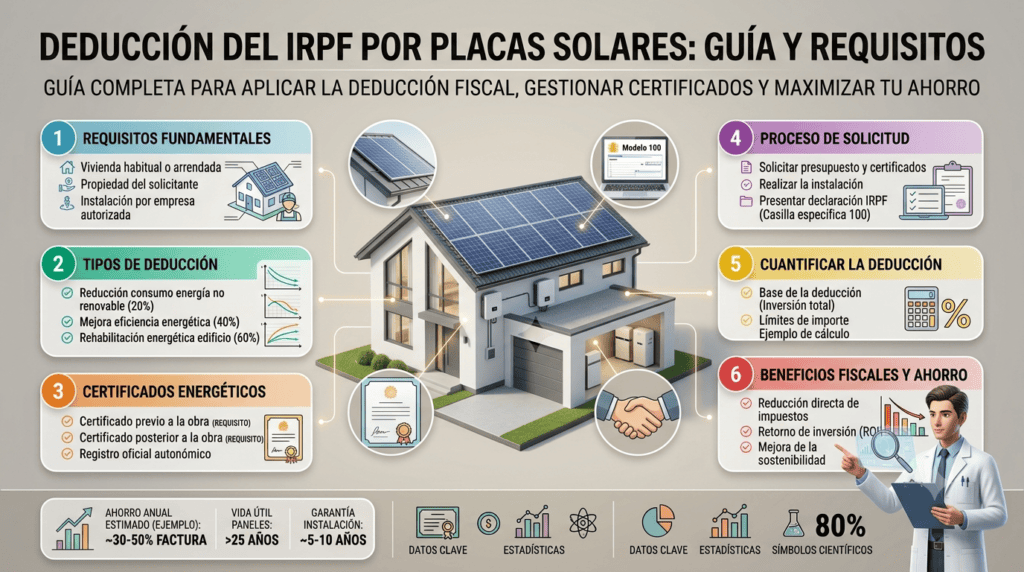 Deducción del IRPF por placas solares: guía y requisitos