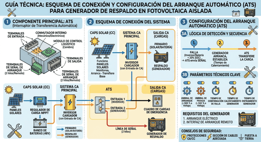 Generadores de apoyo en instalaciones solares aisladas