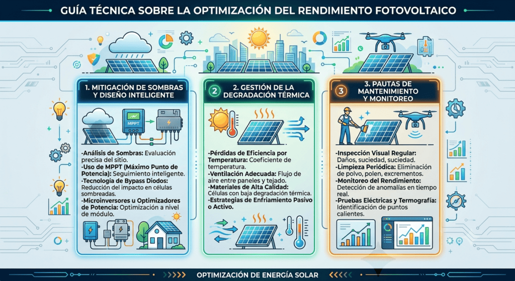 Mantenimiento Sombras y Rendimiento Técnico en Paneles