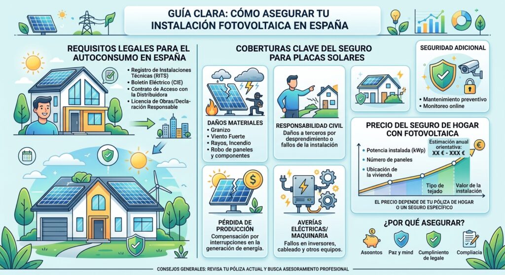 Seguro de placas solares en España: Coberturas y Guía