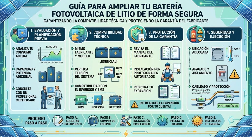 Segunda batería de litio instalación solar
