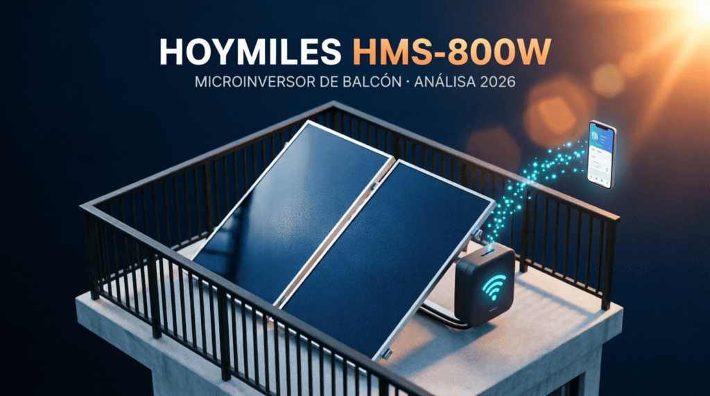 Microinversor Hoymiles HMS-800W-2T con WiFi para balcón
